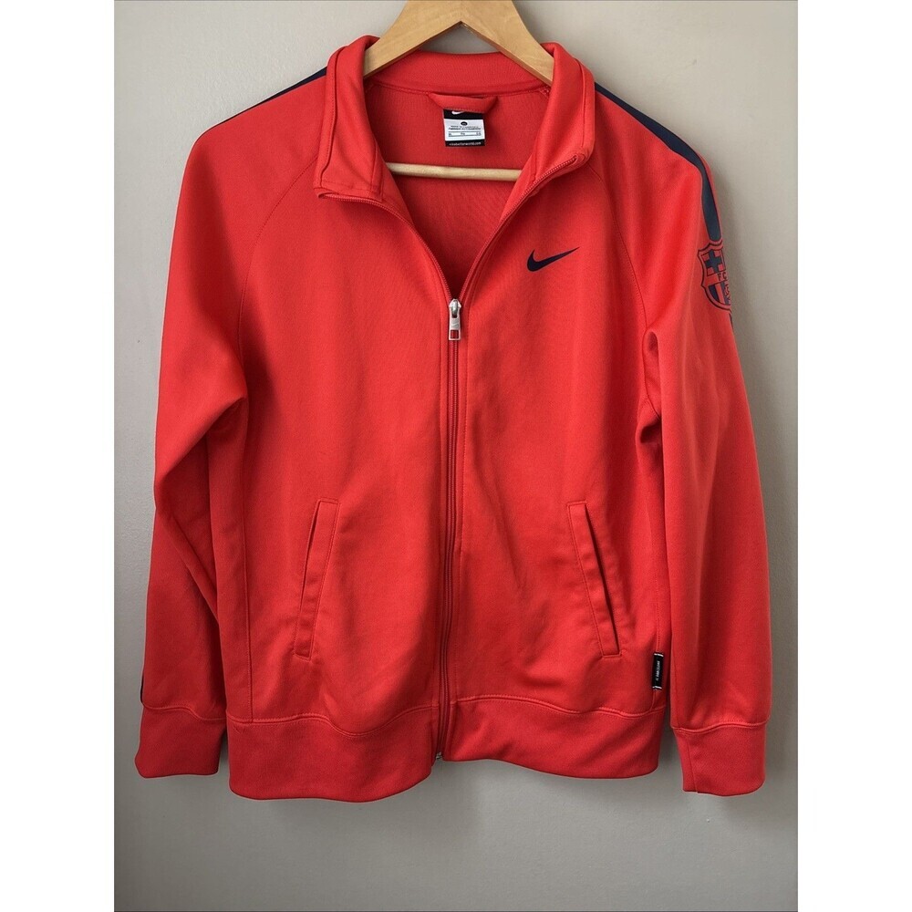Nike Men’s XL Red Barcelona Track Jacket Full Zip Soccer Barca Menswear